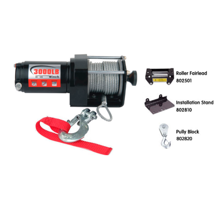 Лебедка для квадроцикла "Master Winch" PM3000, электрическая, 12В купить недорого с доставкой в Кострома